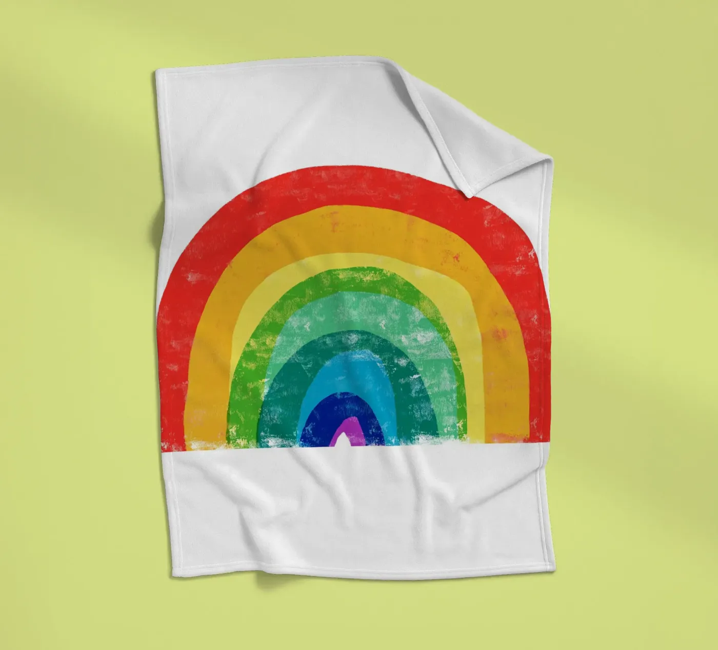 Rainbow fleece blanket by Kim Hubball Studio