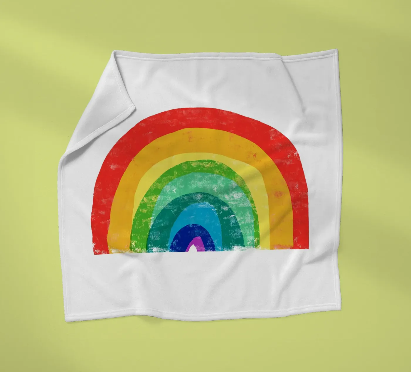 Rainbow fleece blanket by Kim Hubball Studio