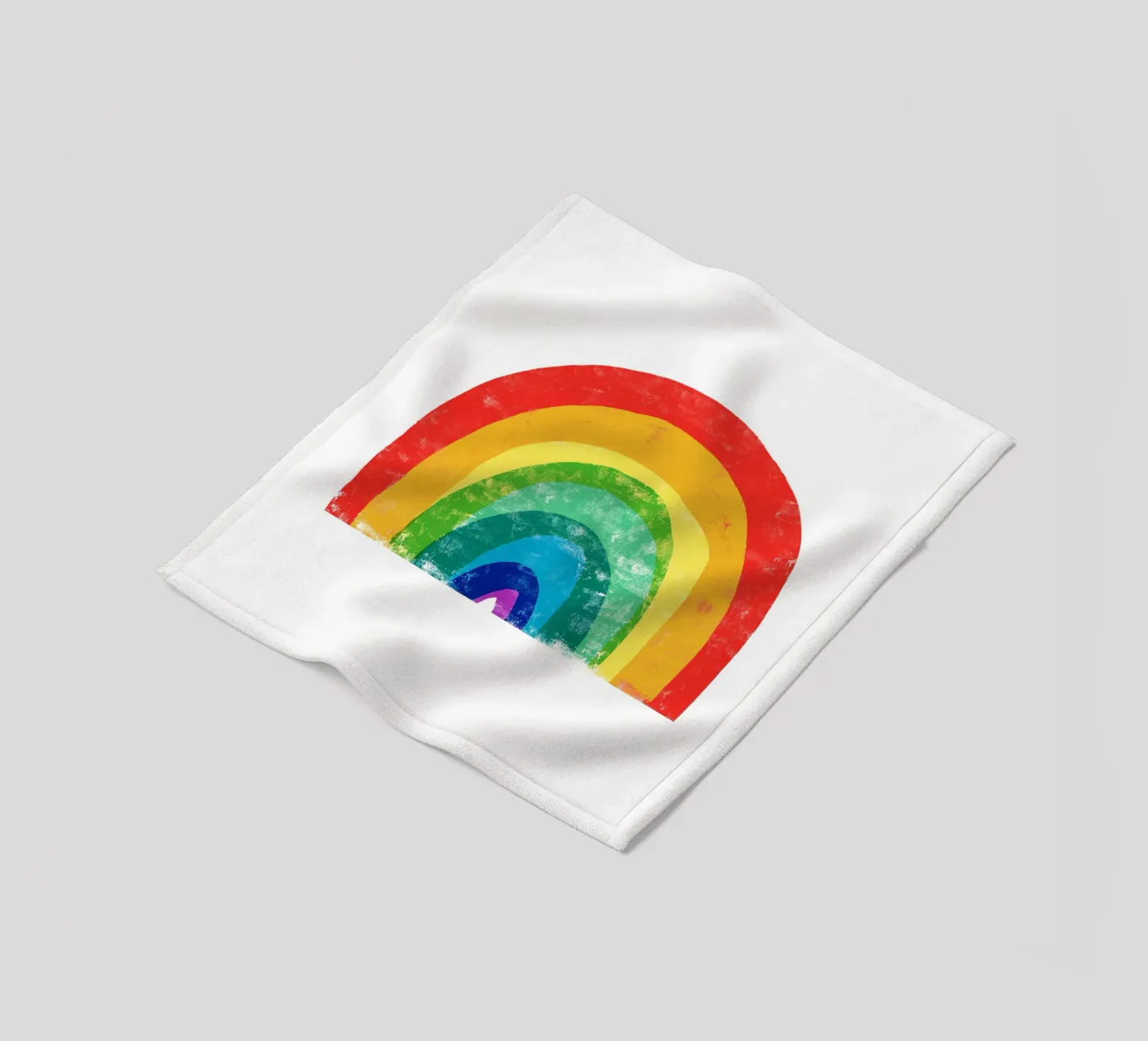 Rainbow fleece blanket by Kim Hubball Studio
