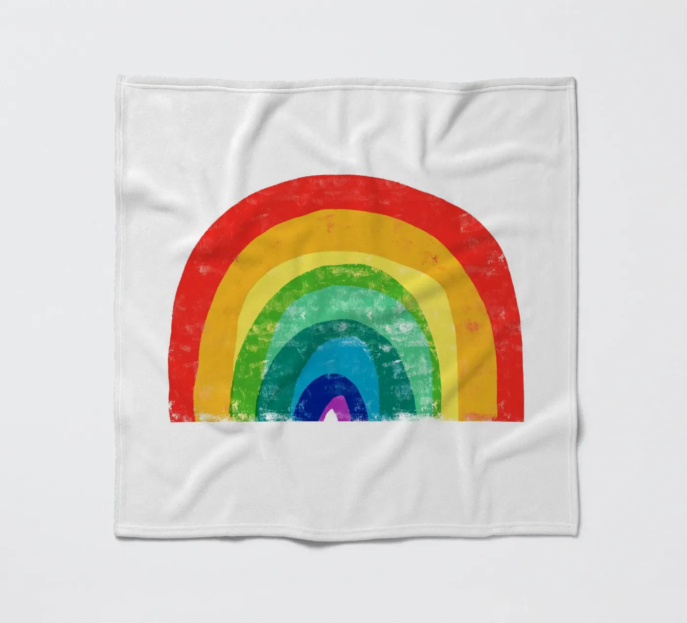 Rainbow fleece blanket by Kim Hubball Studio