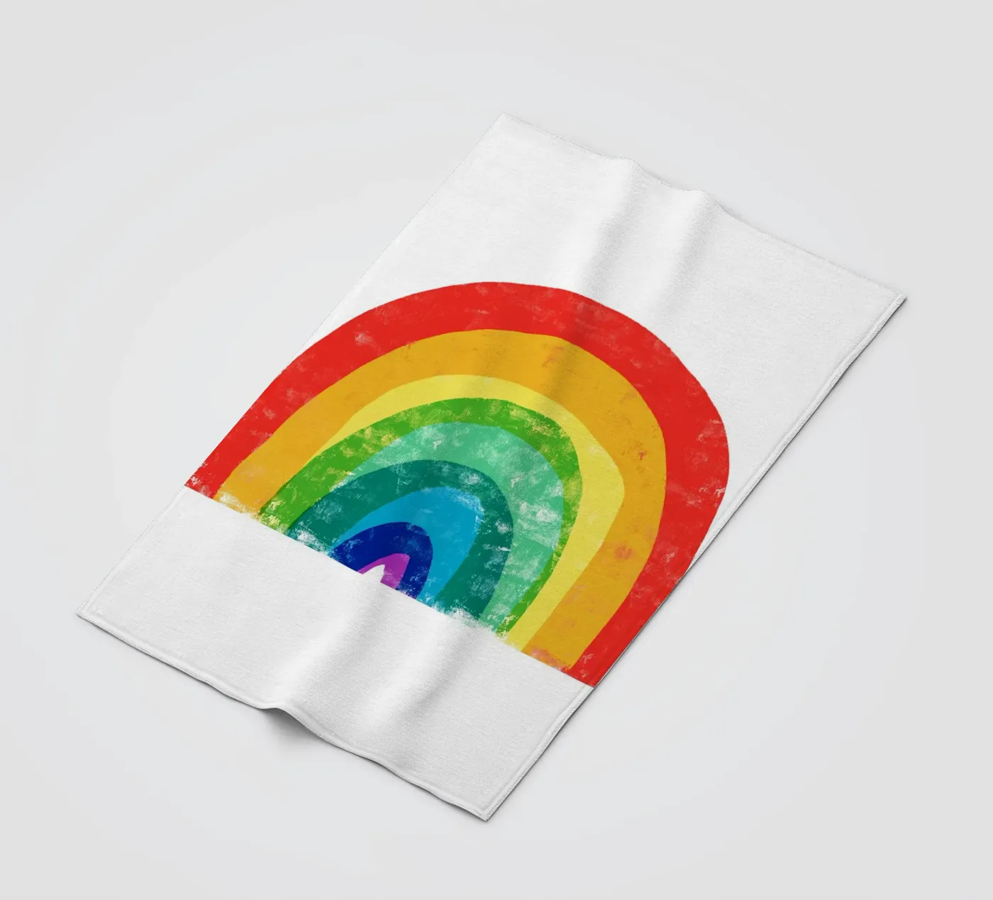 Rainbow fleece blanket by Kim Hubball Studio