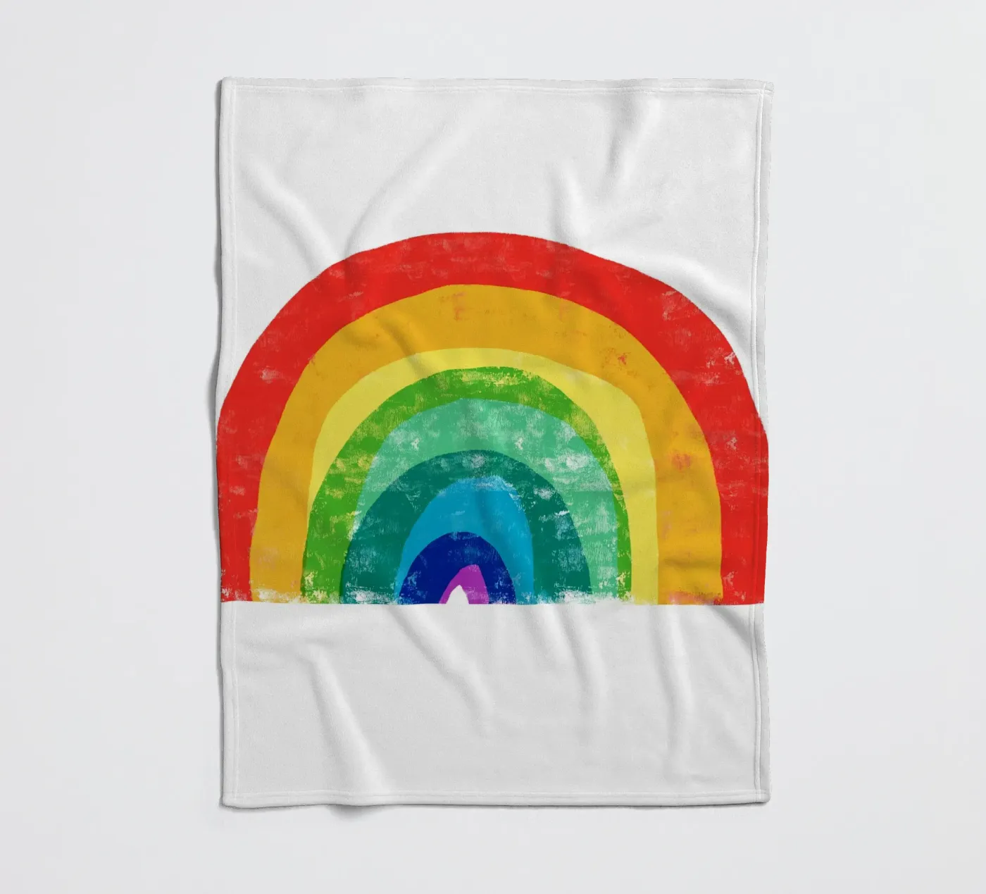 Rainbow fleece blanket by Kim Hubball Studio