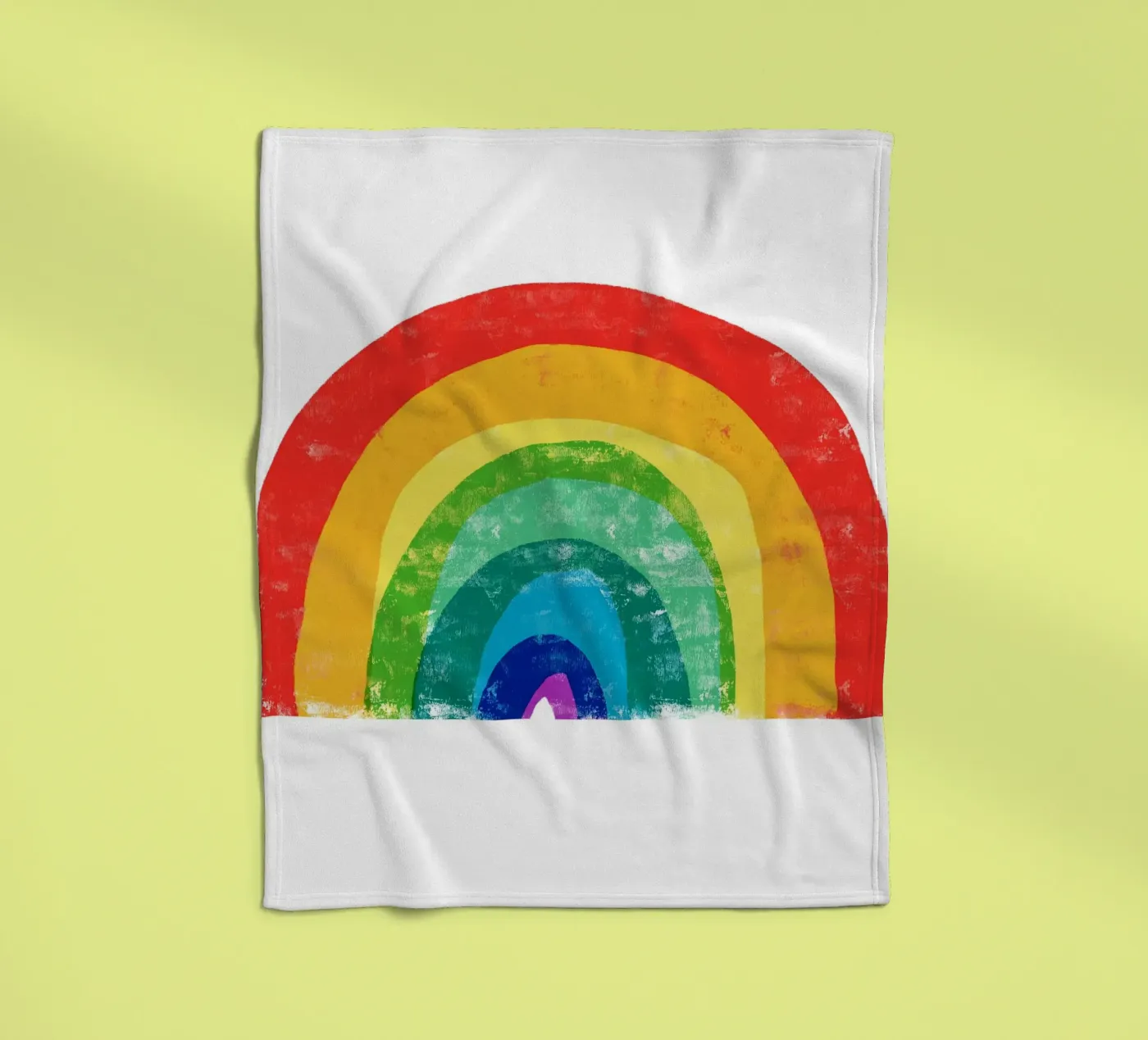 Rainbow fleece blanket by Kim Hubball Studio