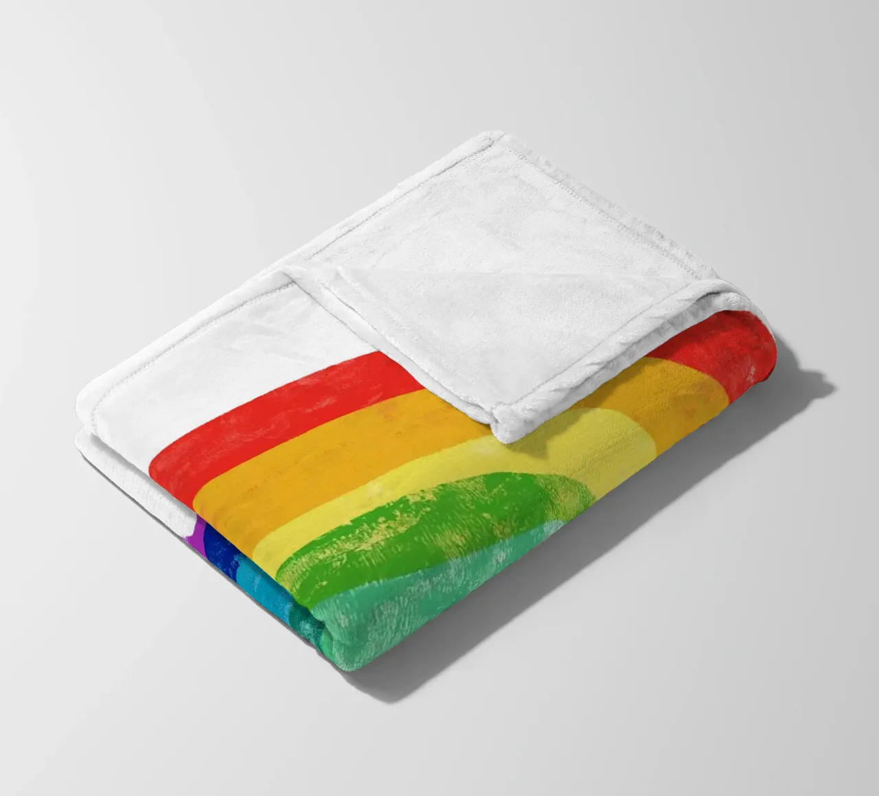 Regenboog fleecedeken van Kim Hubball Studio