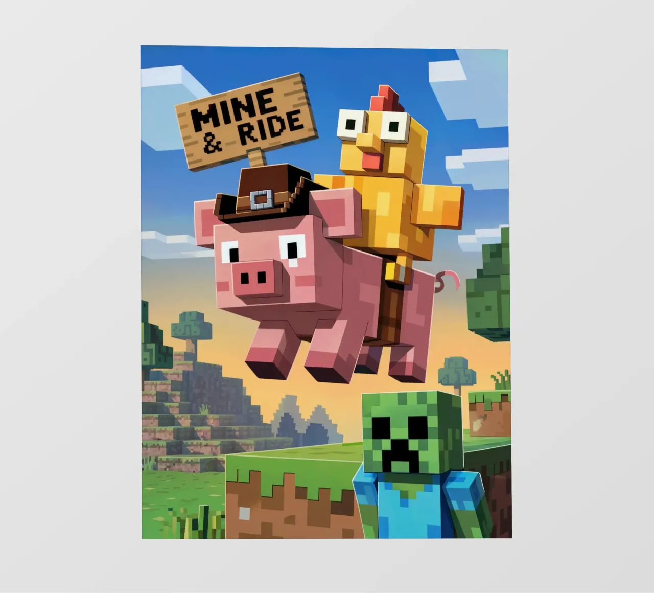 Minecraft Mine and Ride telo in pvc da Stellar Creative