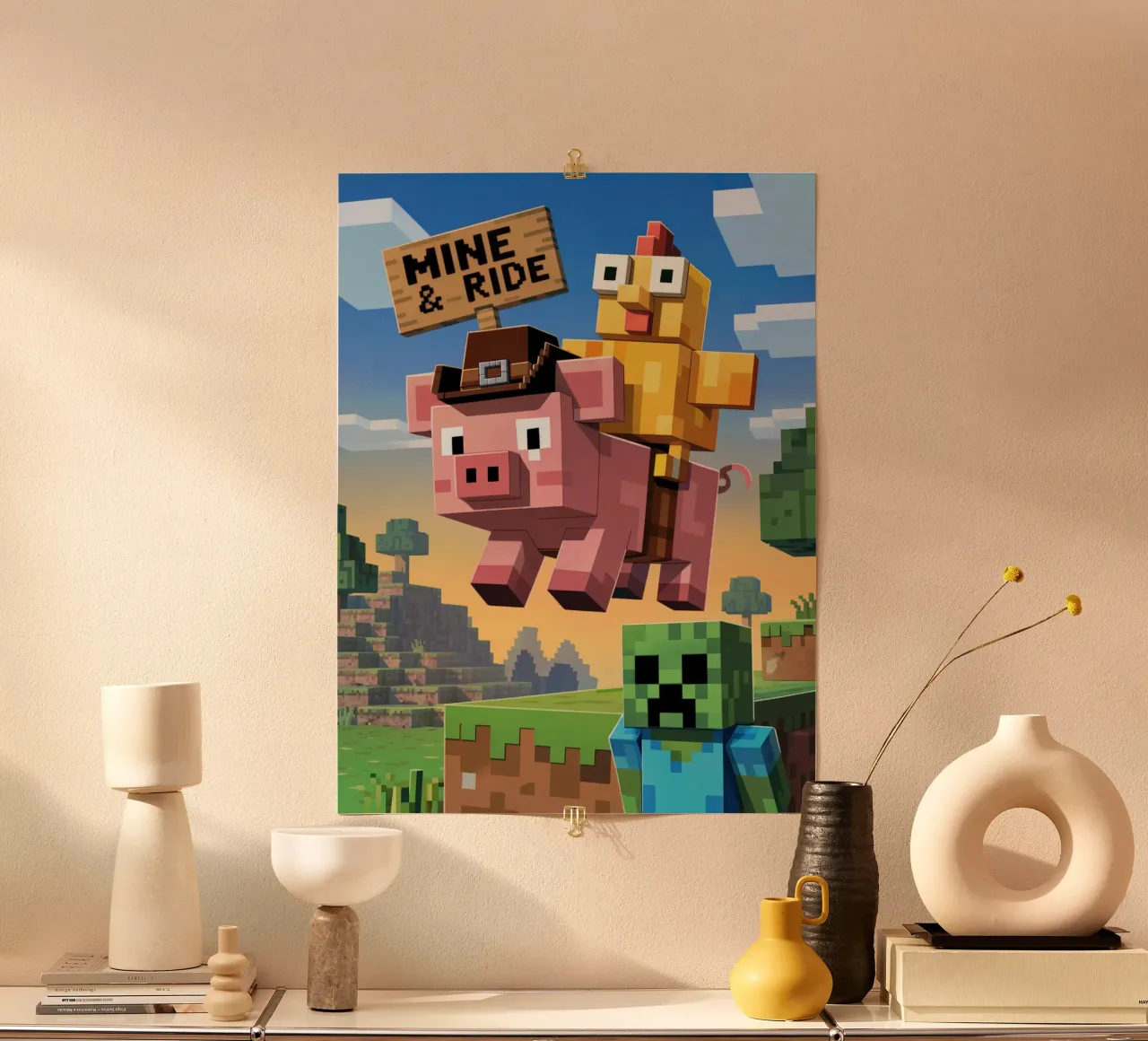 Minecraft Mine and Ride carta hahnemühle da Stellar Creative
