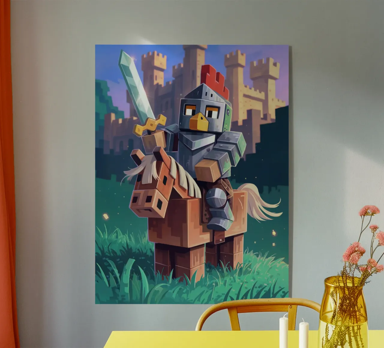 Minecraft Chicken Knight plexiglass da Stellar Creative