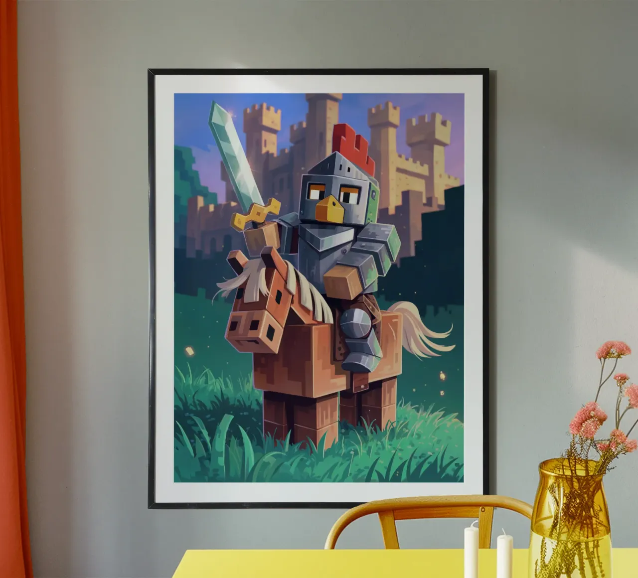 Minecraft Chicken Knight carta hahnemühle da Stellar Creative