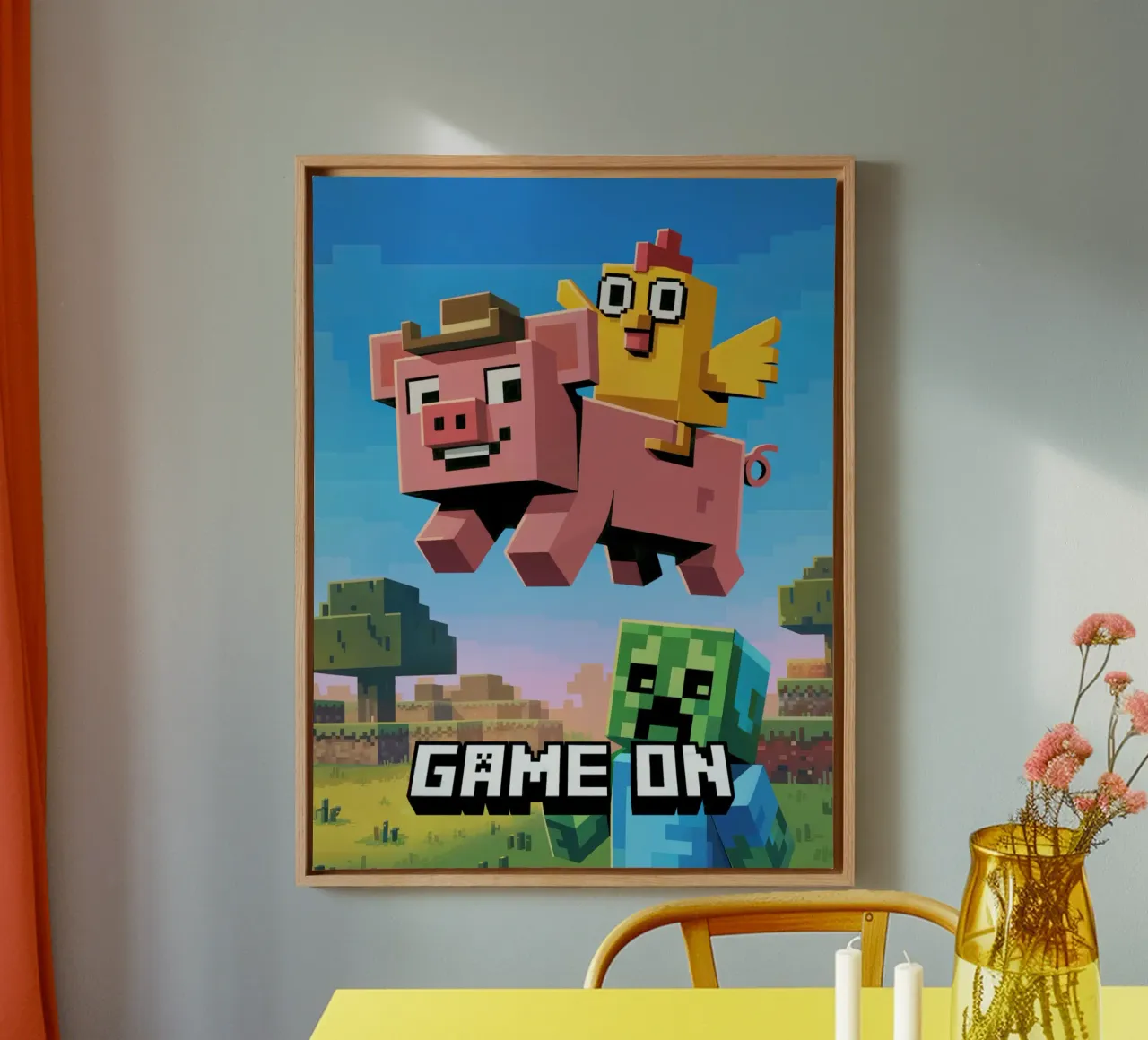 Minecraft Game On canvas by Stellar Creative