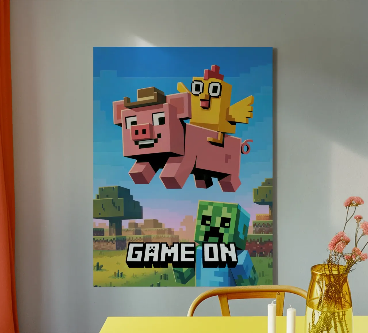 Minecraft Game On canvas by Stellar Creative
