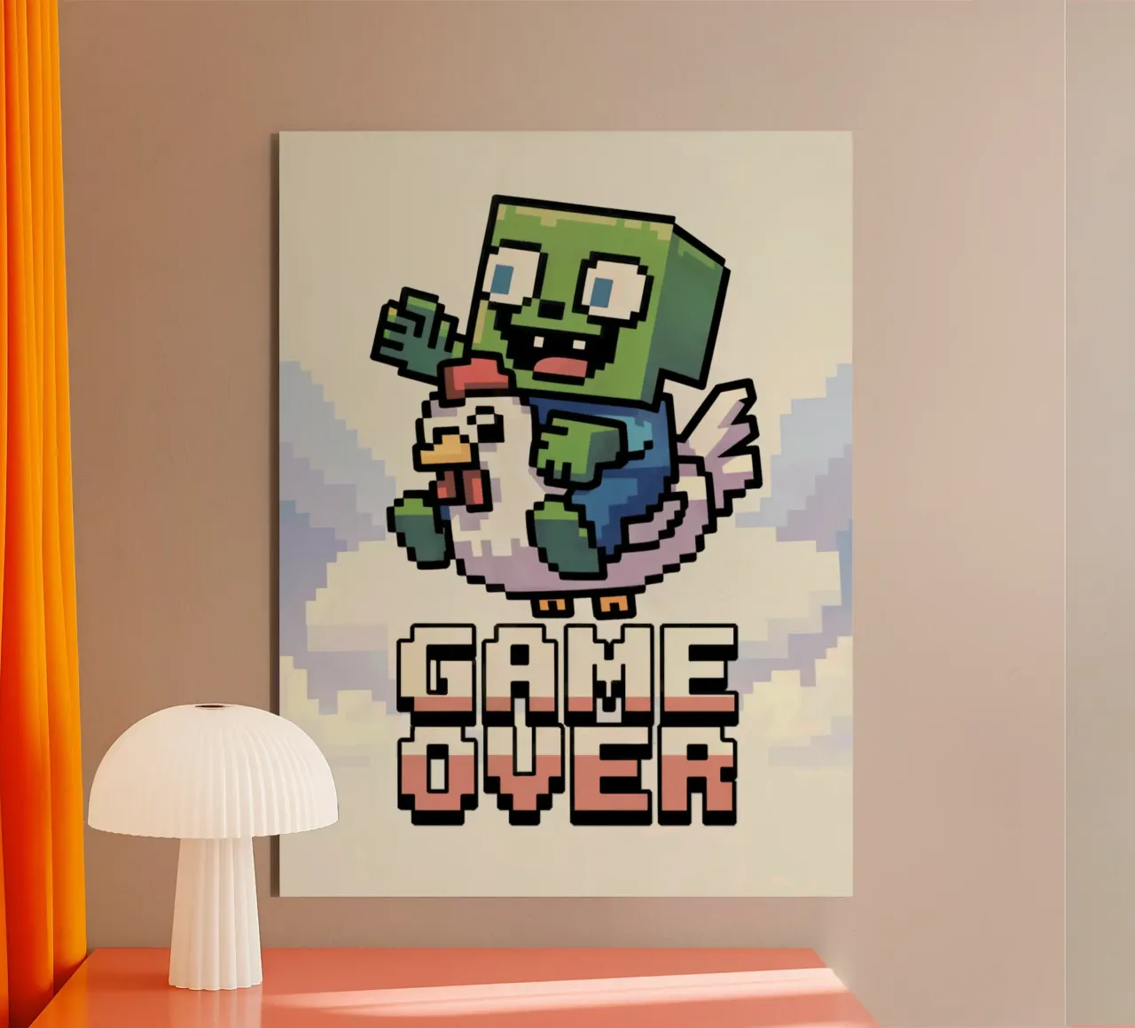 Minecraft Game Over alluminio dibond da Stellar Creative