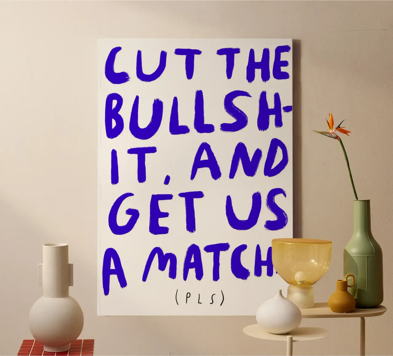 Cut the bullshit and get us a Matcha pls canvas van Siora