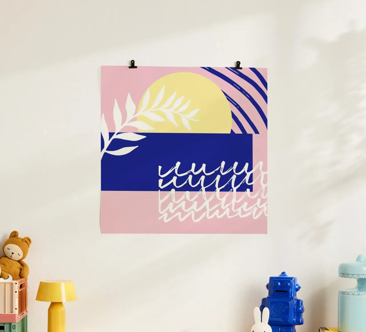 Giorni di sole poster con telaio in alluminio da Kim Hubball Studio