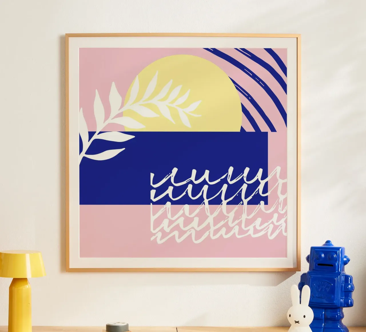 Giorni di sole poster con telaio in alluminio da Kim Hubball Studio