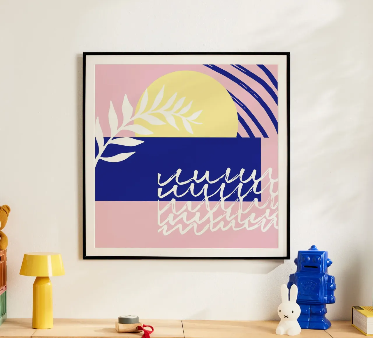 Giorni di sole poster con telaio in alluminio da Kim Hubball Studio
