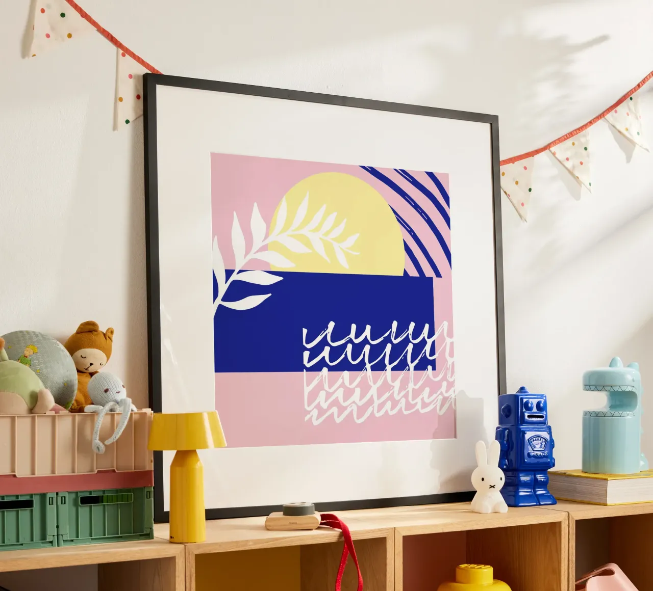 Giorni di sole poster con telaio in alluminio da Kim Hubball Studio