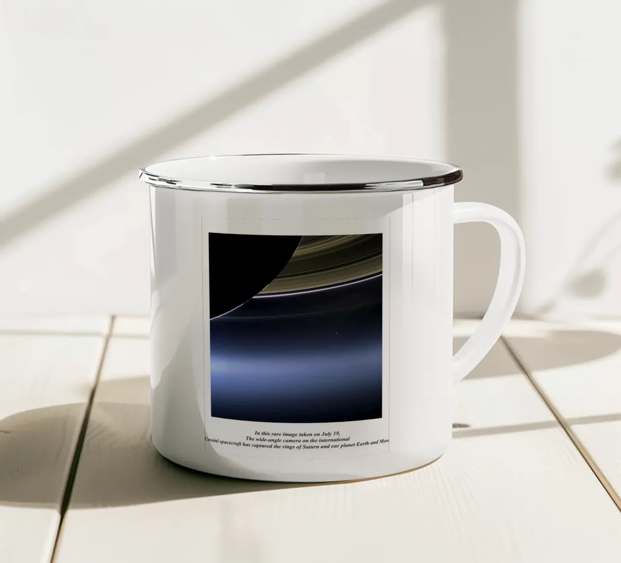 Punto blu pallido tazza in smalto da sidine shop