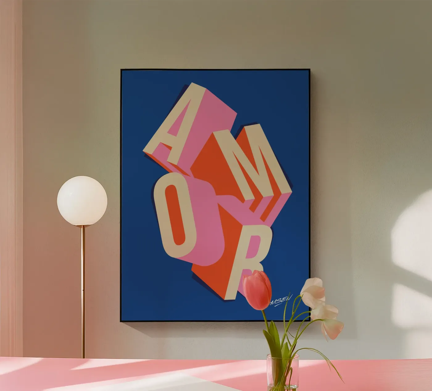 Amor Amor plexiglass da Tamsen Design