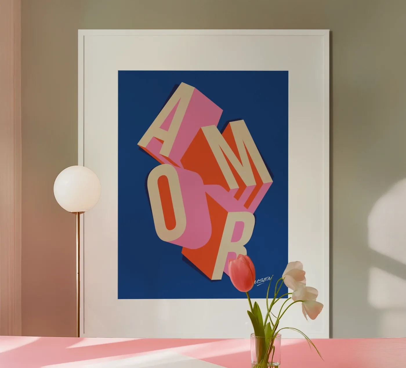 Amor Amor poster da Tamsen Design