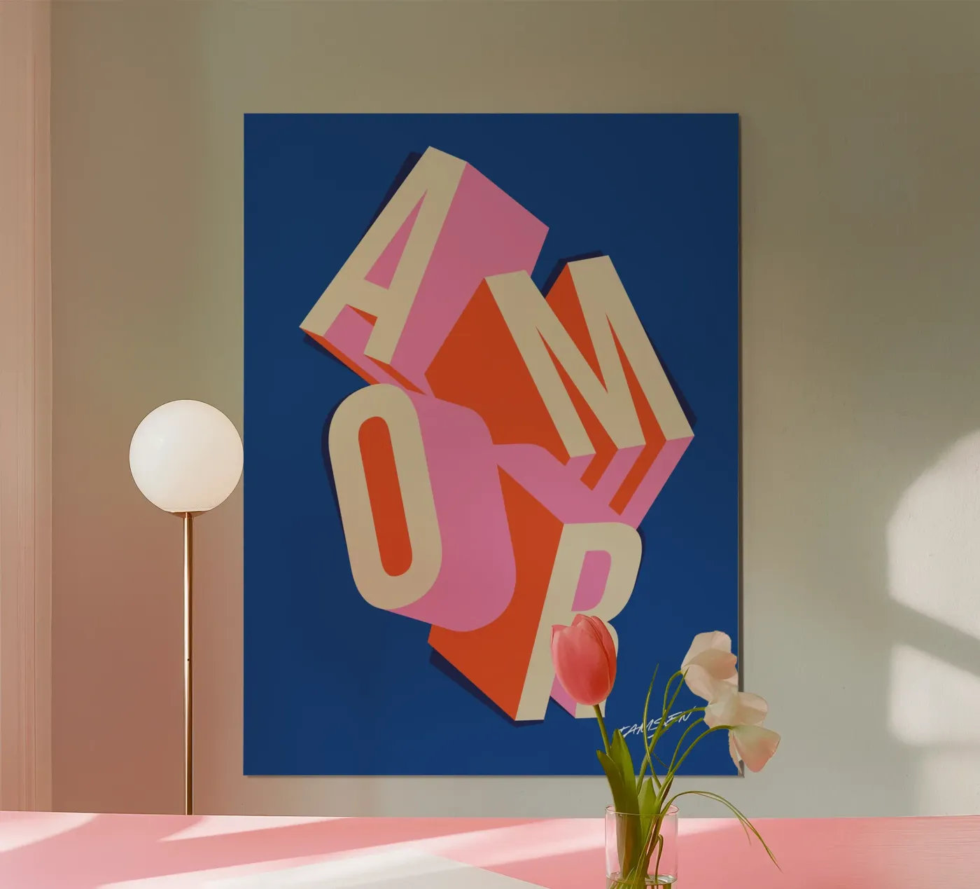 Amor Amor poster da Tamsen Design