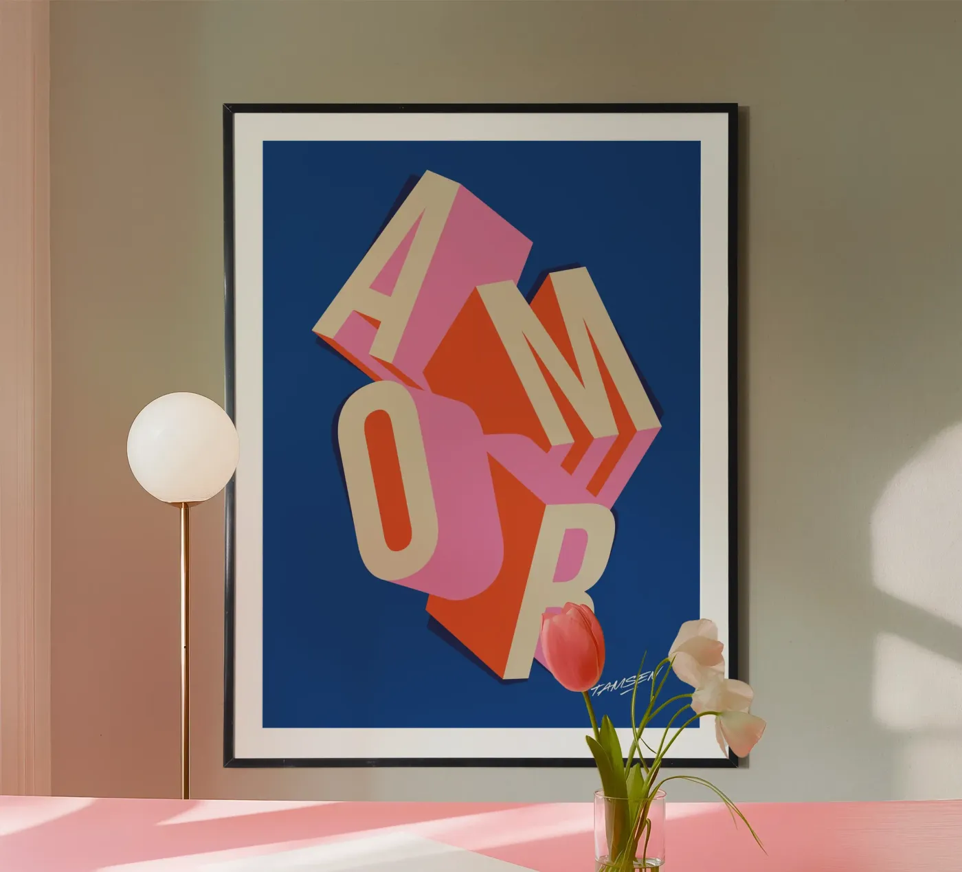 Amor Amor poster da Tamsen Design
