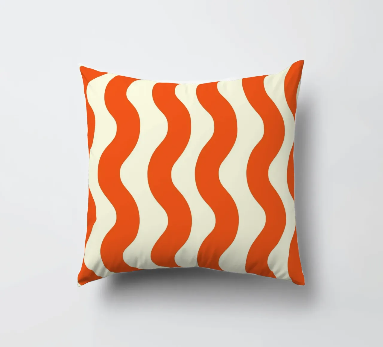 Orange Wave Pattern cuscino da LisaArtes