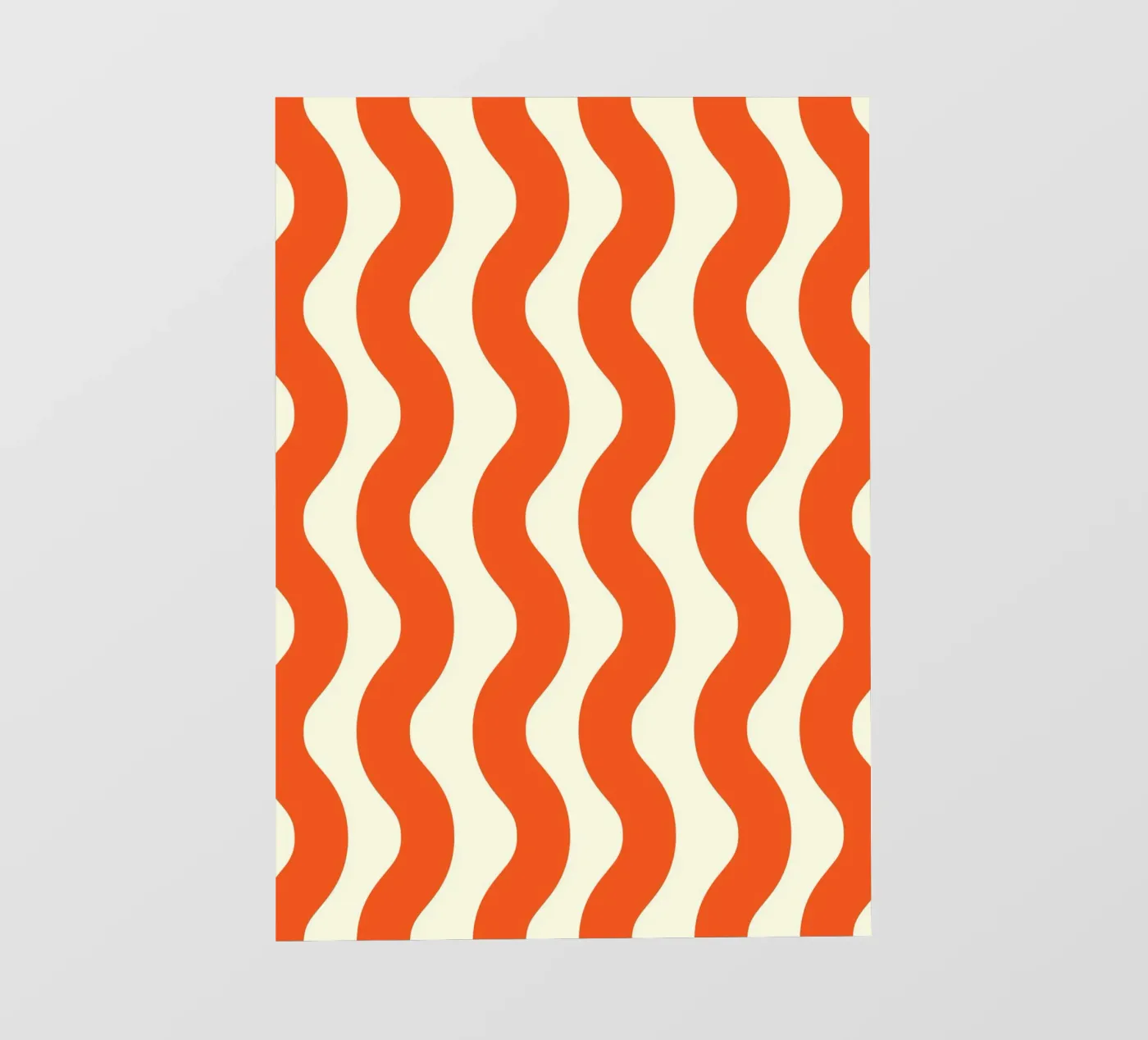 Orange Wave Pattern fotobehang van LisaArtes