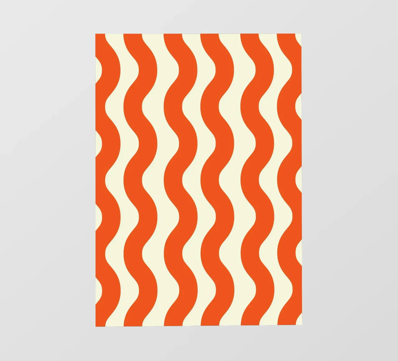 Orange Wave Pattern fotobehang van LisaArtes