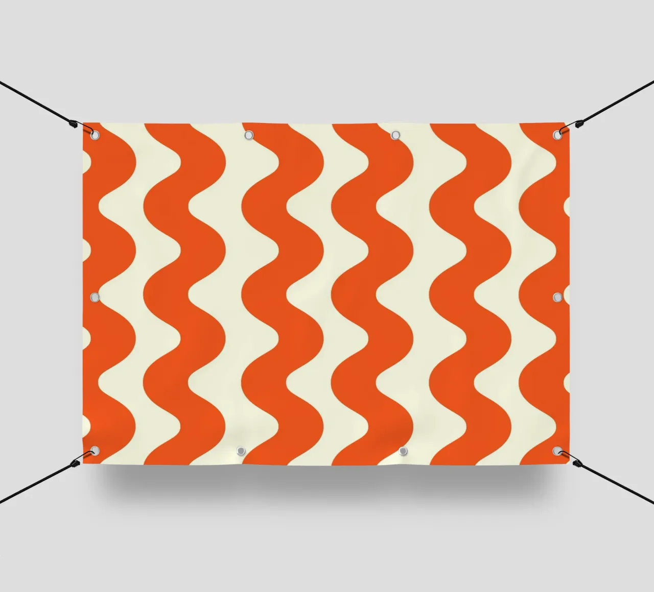 Orange Wave Pattern telo in pvc da LisaArtes