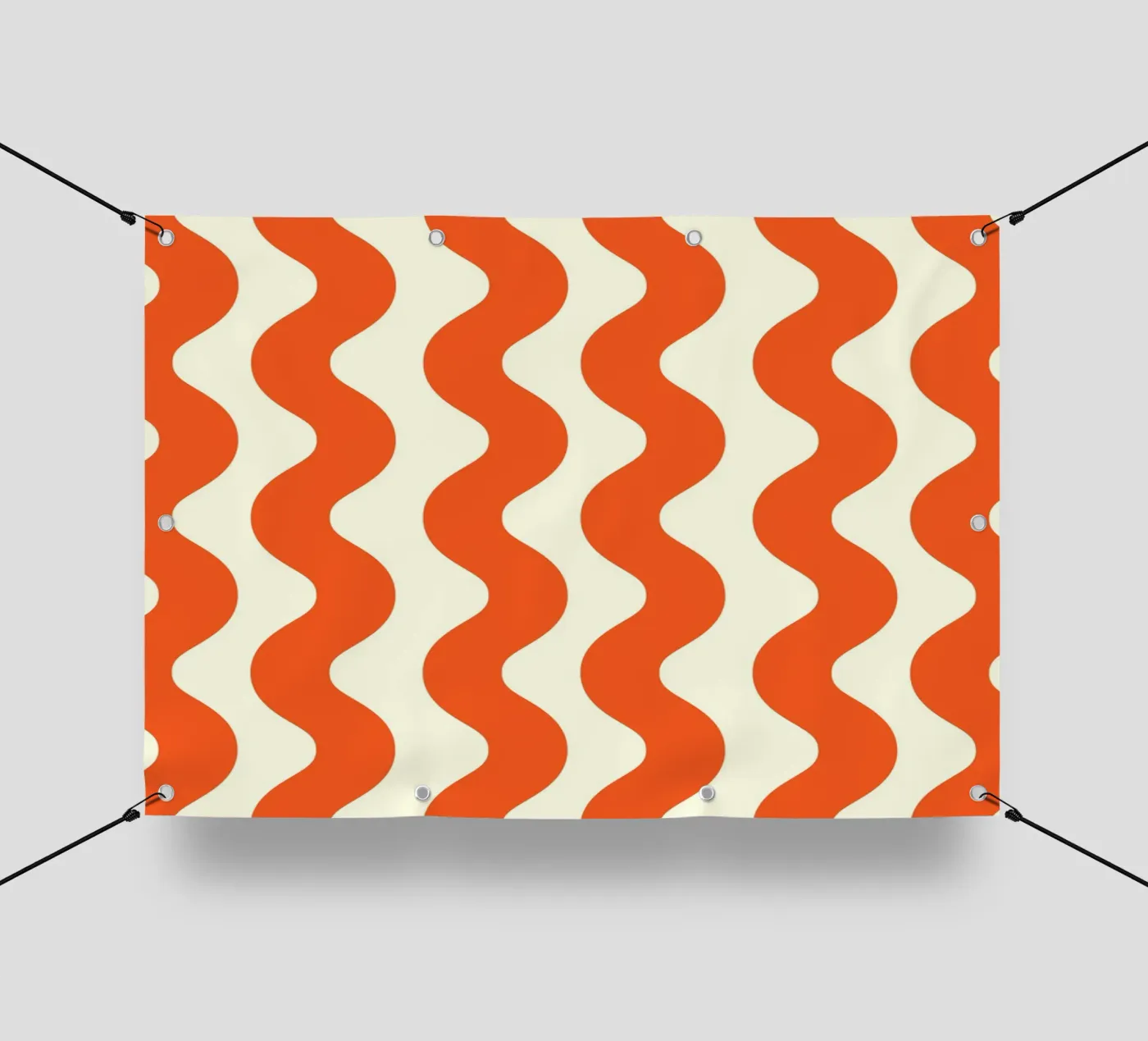 Orange Wave Pattern telo in pvc da LisaArtes