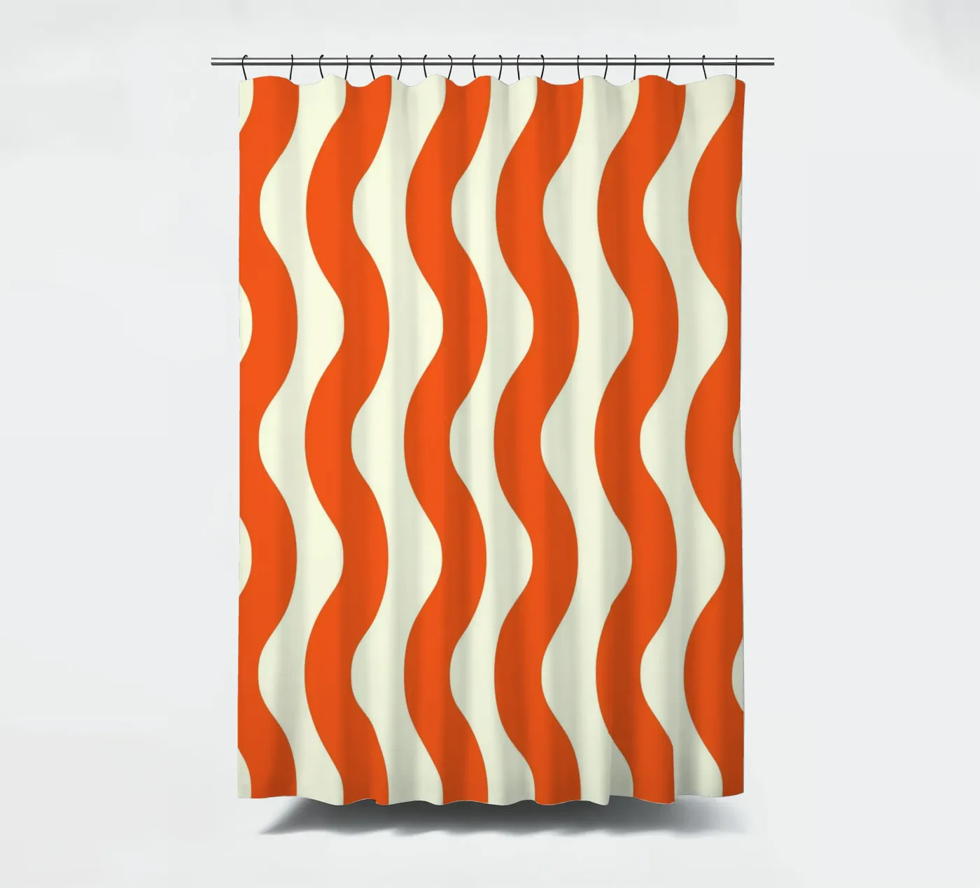 Orange Wave Pattern Duschvorhang von LisaArtes