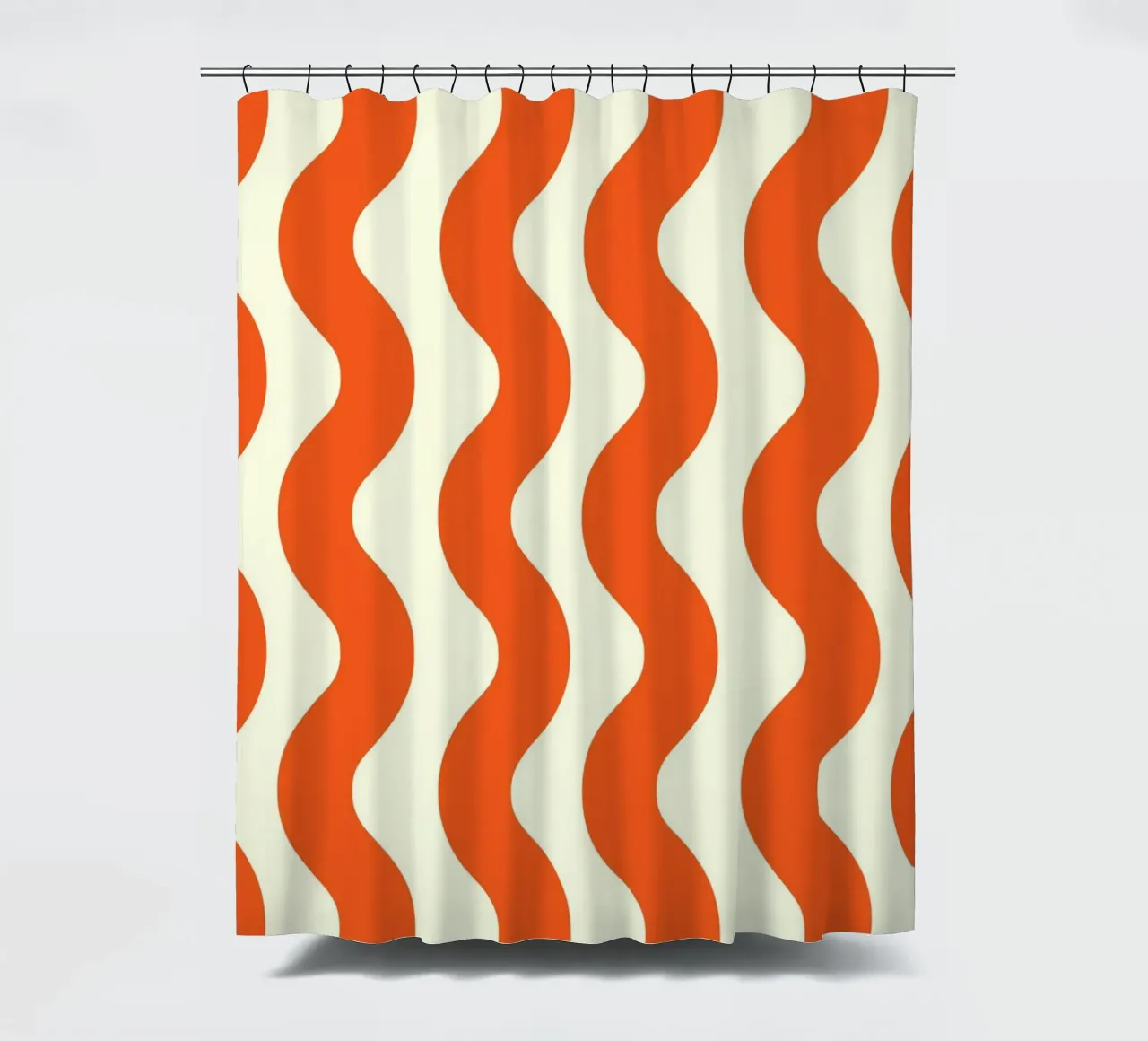Orange Wave Pattern tenda da doccia da LisaArtes