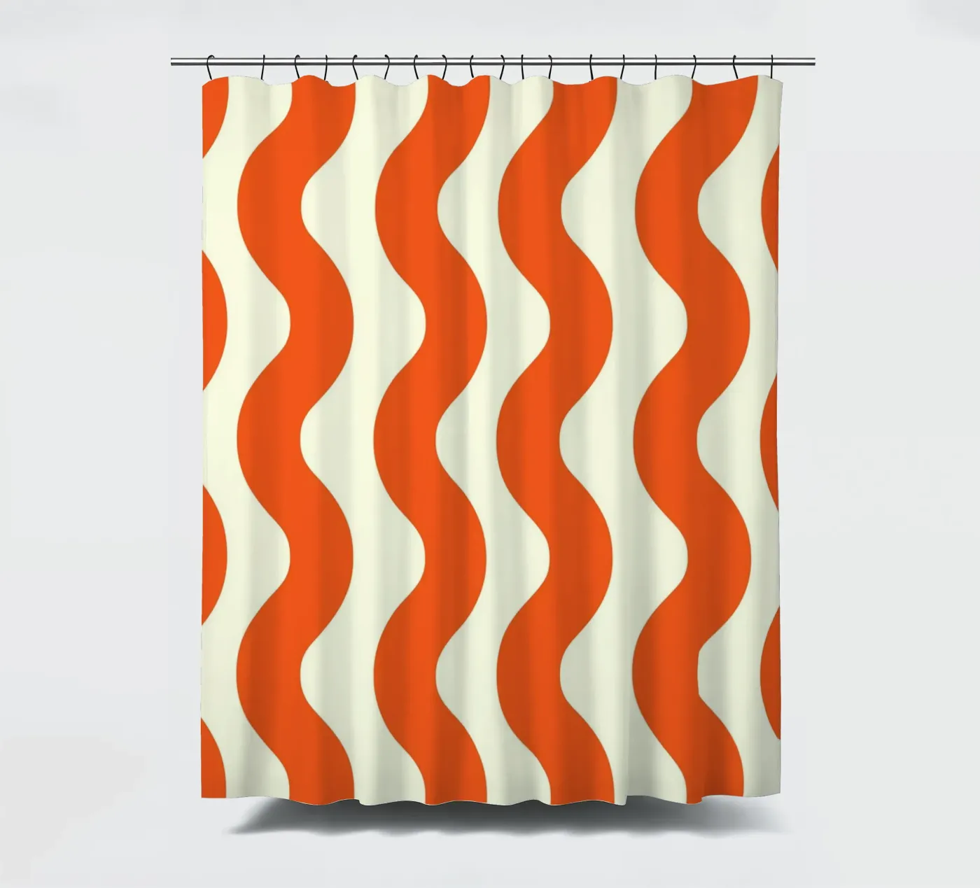 Orange Wave Pattern Duschvorhang von LisaArtes