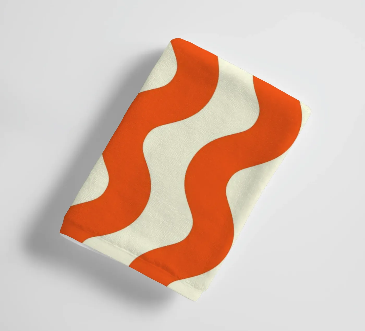 Orange Wave Pattern towel by LisaArtes