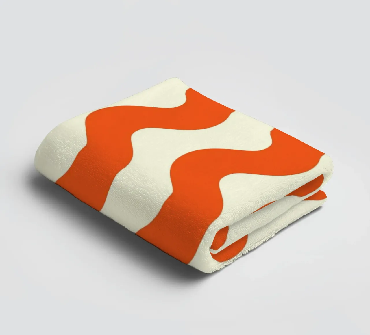 Orange Wave Pattern badhanddoek van LisaArtes