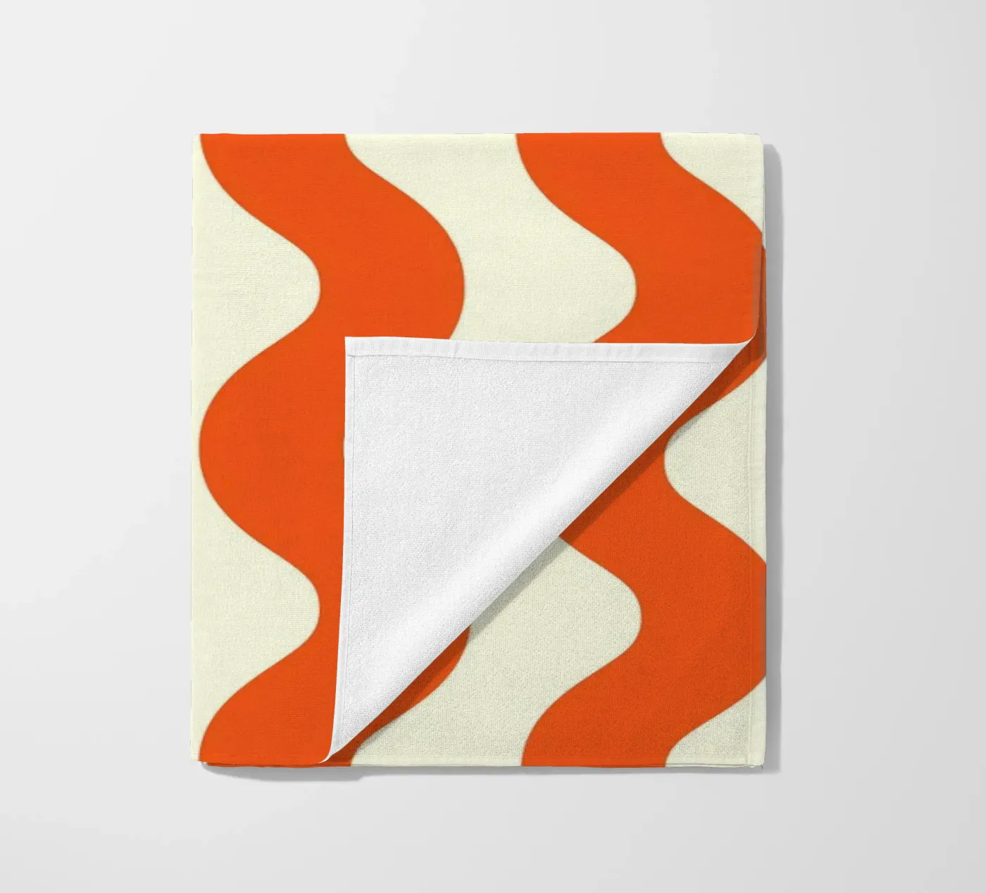Orange Wave Pattern beach towel by LisaArtes