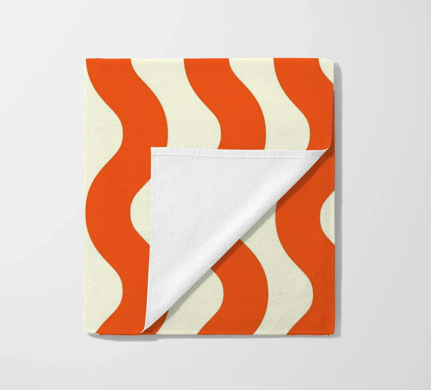 Orange Wave Pattern beach towel by LisaArtes