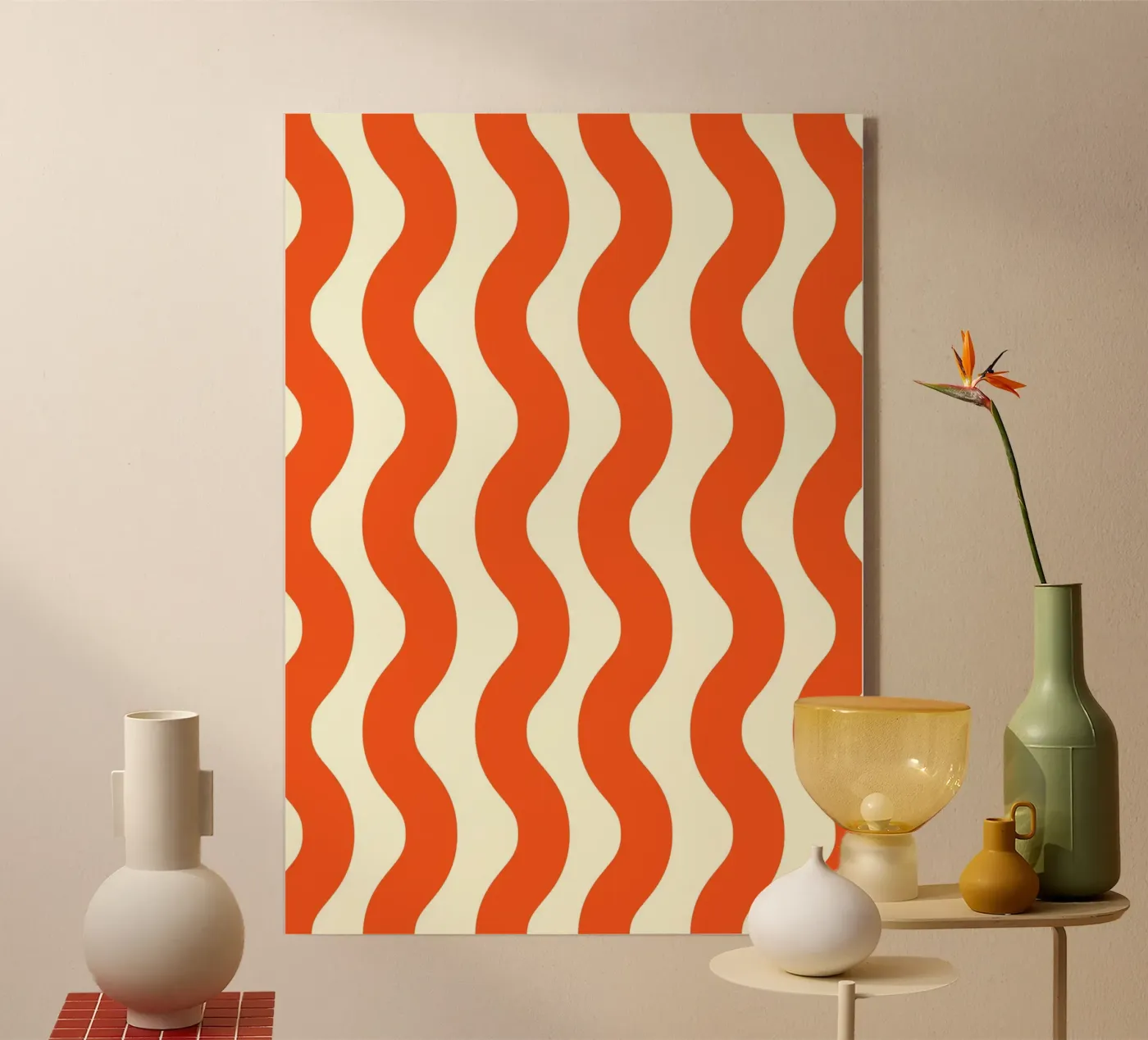 Orange Wave Pattern plexiglass da LisaArtes