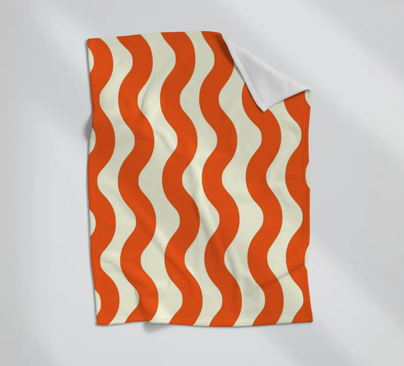 Orange Wave Pattern Fleecedecke von LisaArtes