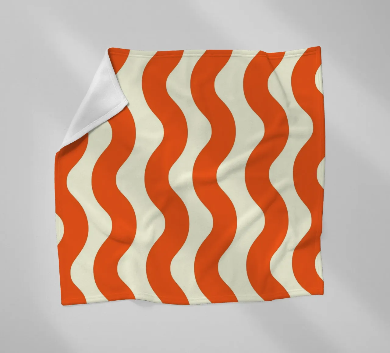 Orange Wave Pattern coperta in pile da LisaArtes