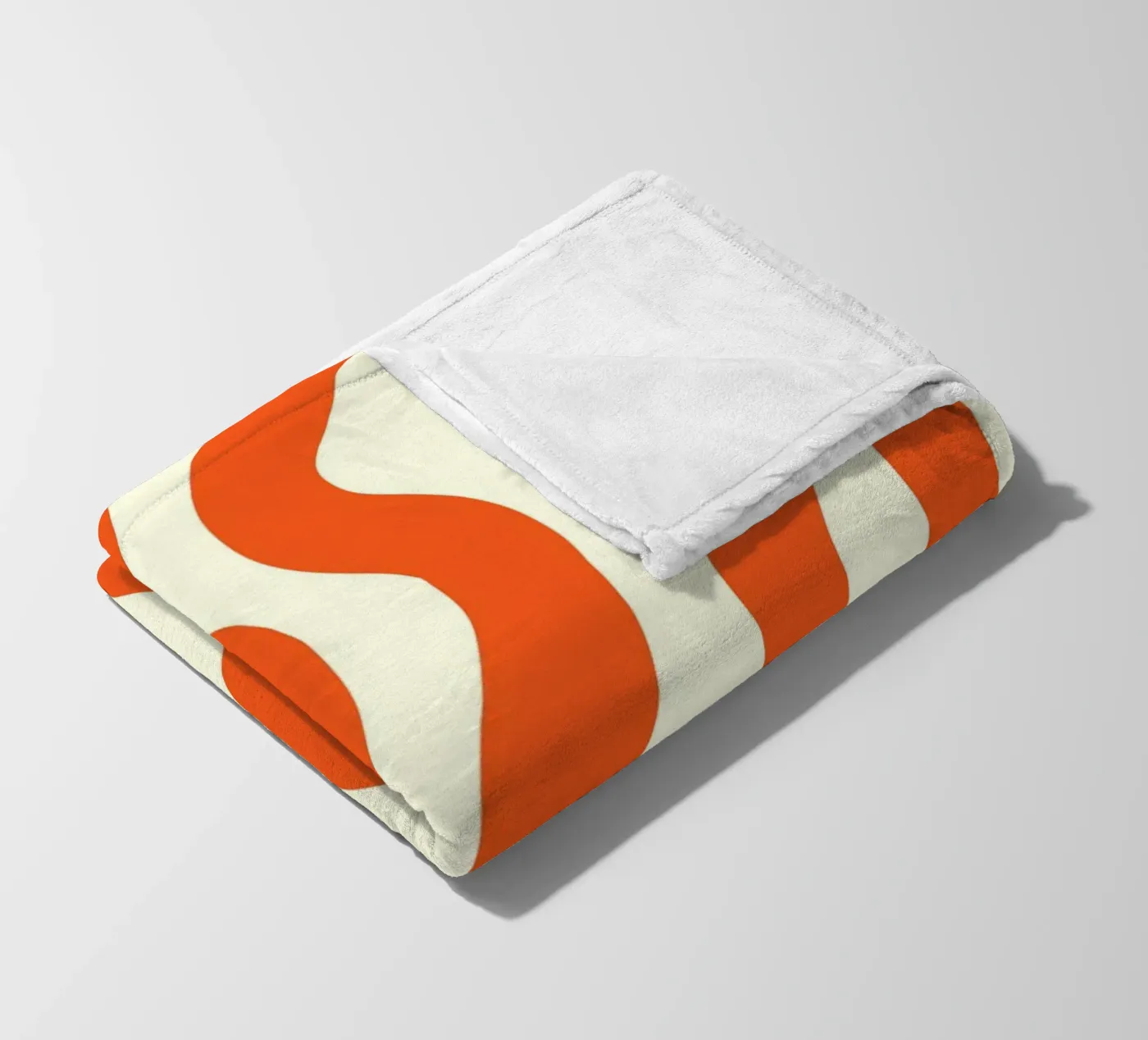 Orange Wave Pattern Fleecedecke von LisaArtes