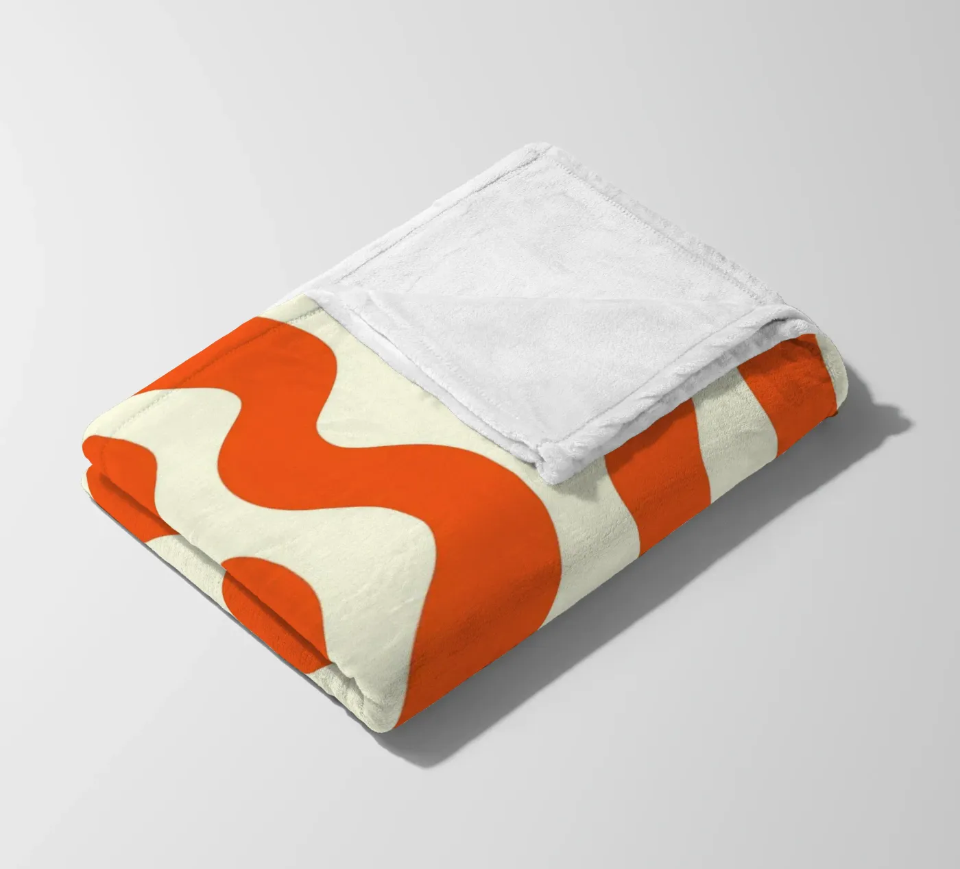 Orange Wave Pattern Fleecedecke von LisaArtes