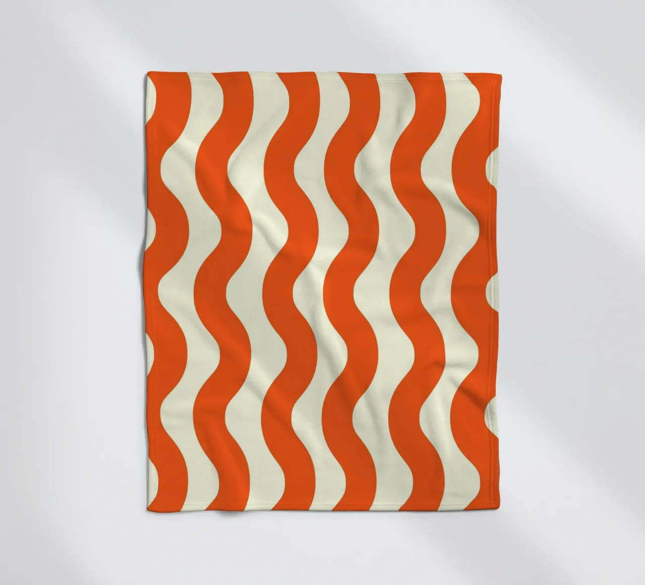 Orange Wave Pattern coperta in pile da LisaArtes
