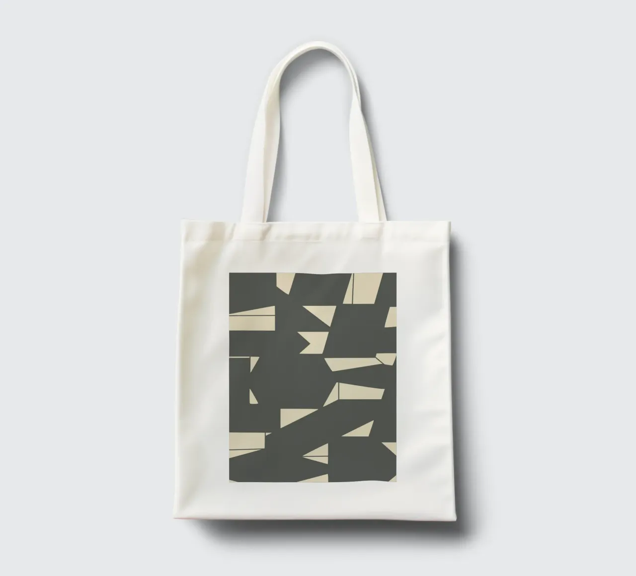 Grigio e geometrico borsa in juta da Little Dean