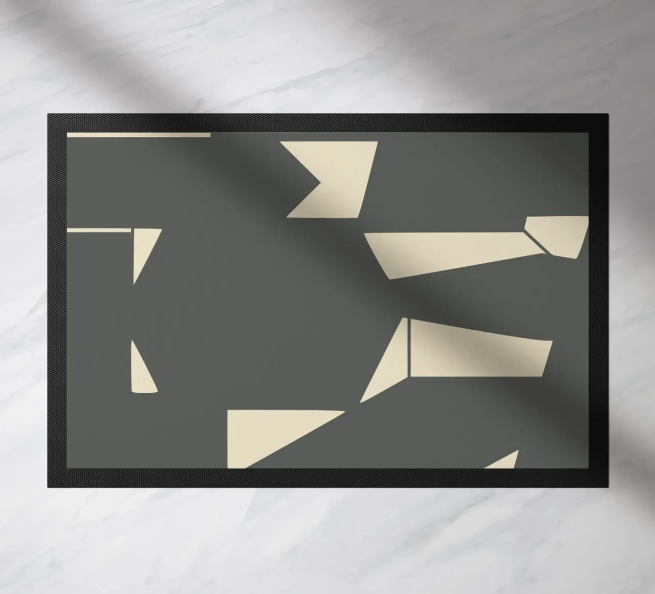 Grigio e geometrico zerbino da Little Dean