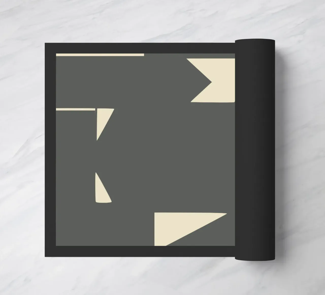 Grigio e geometrico zerbino da Little Dean