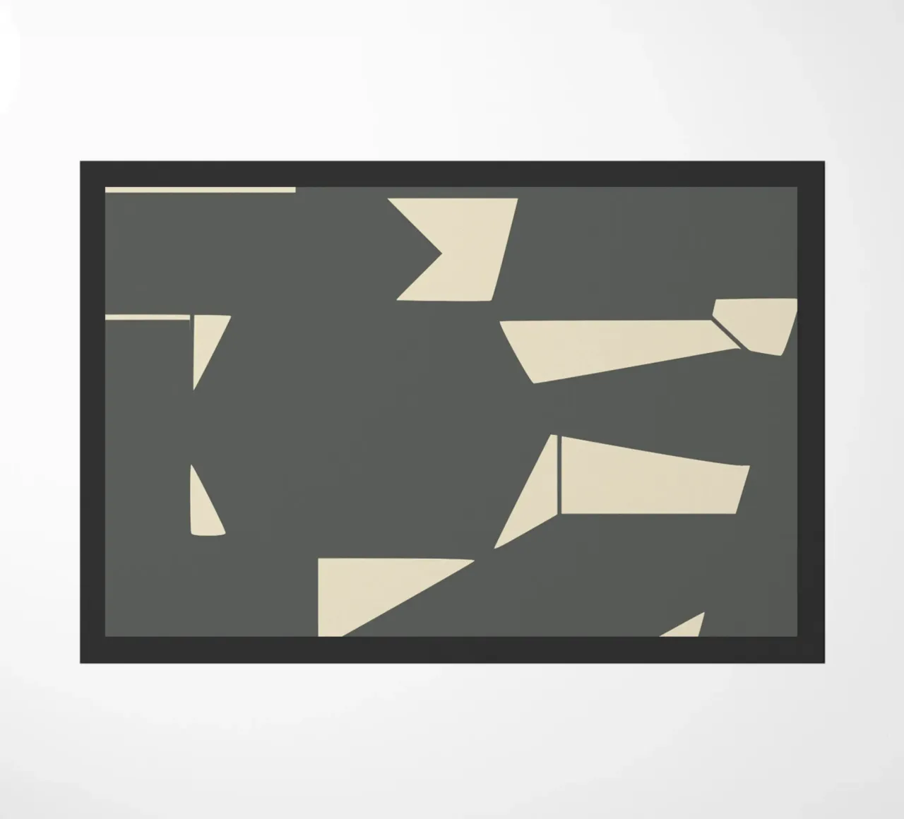 Grigio e geometrico zerbino da Little Dean