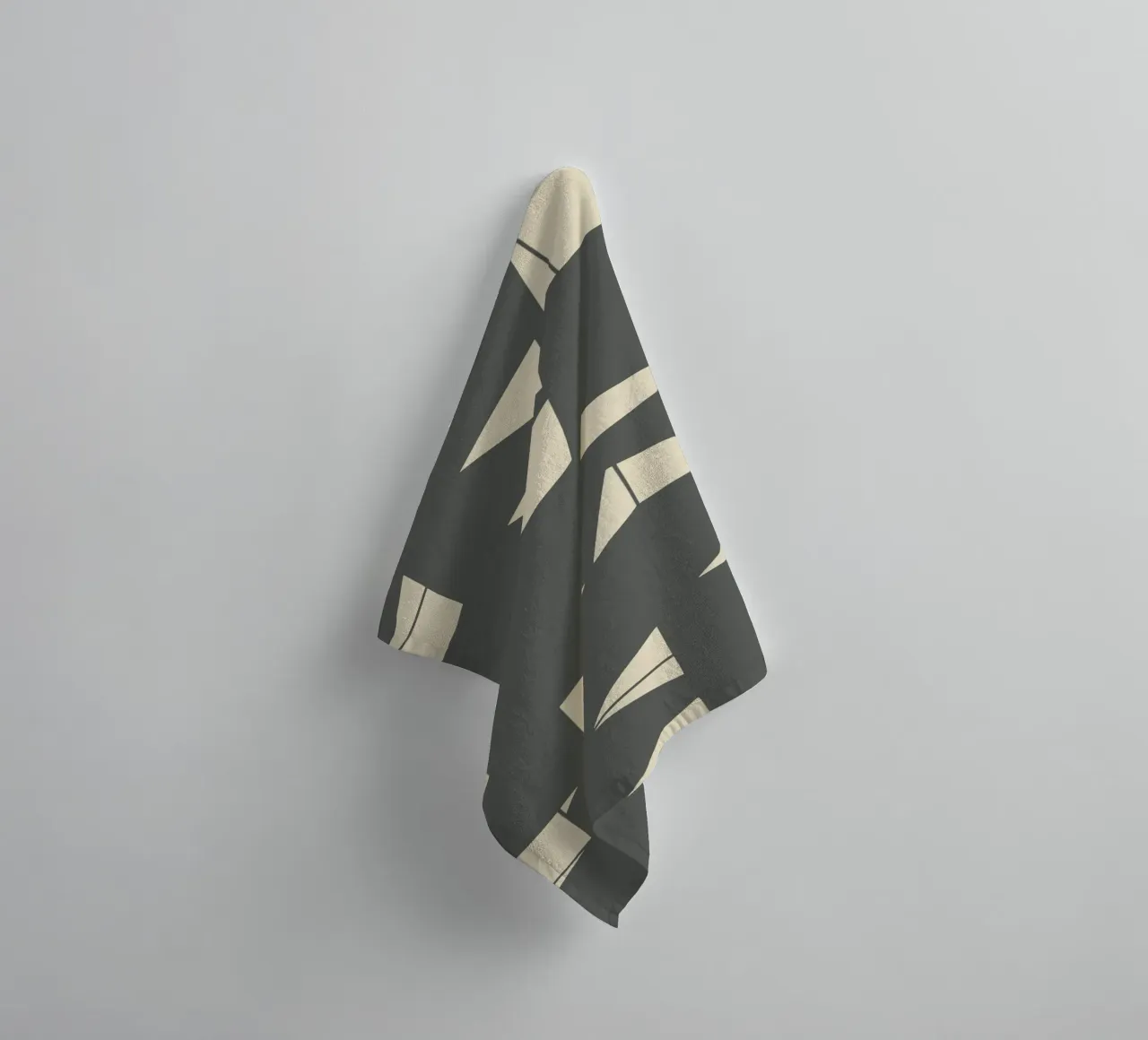 Grigio e geometrico asciugamano da bagno da Little Dean