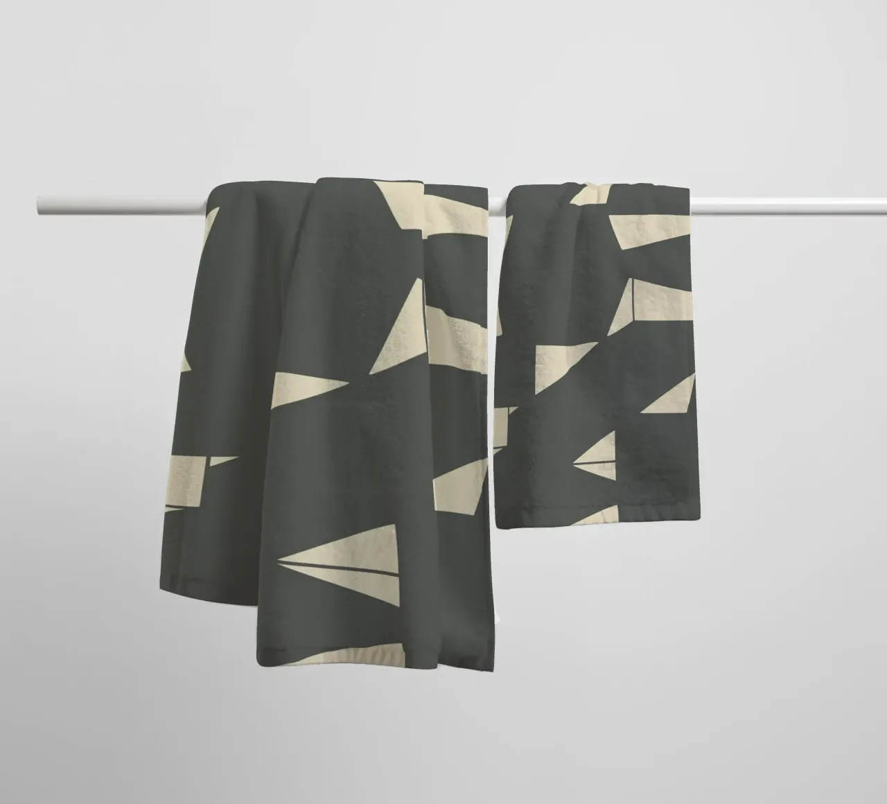 Grigio e geometrico asciugamano da bagno da Little Dean