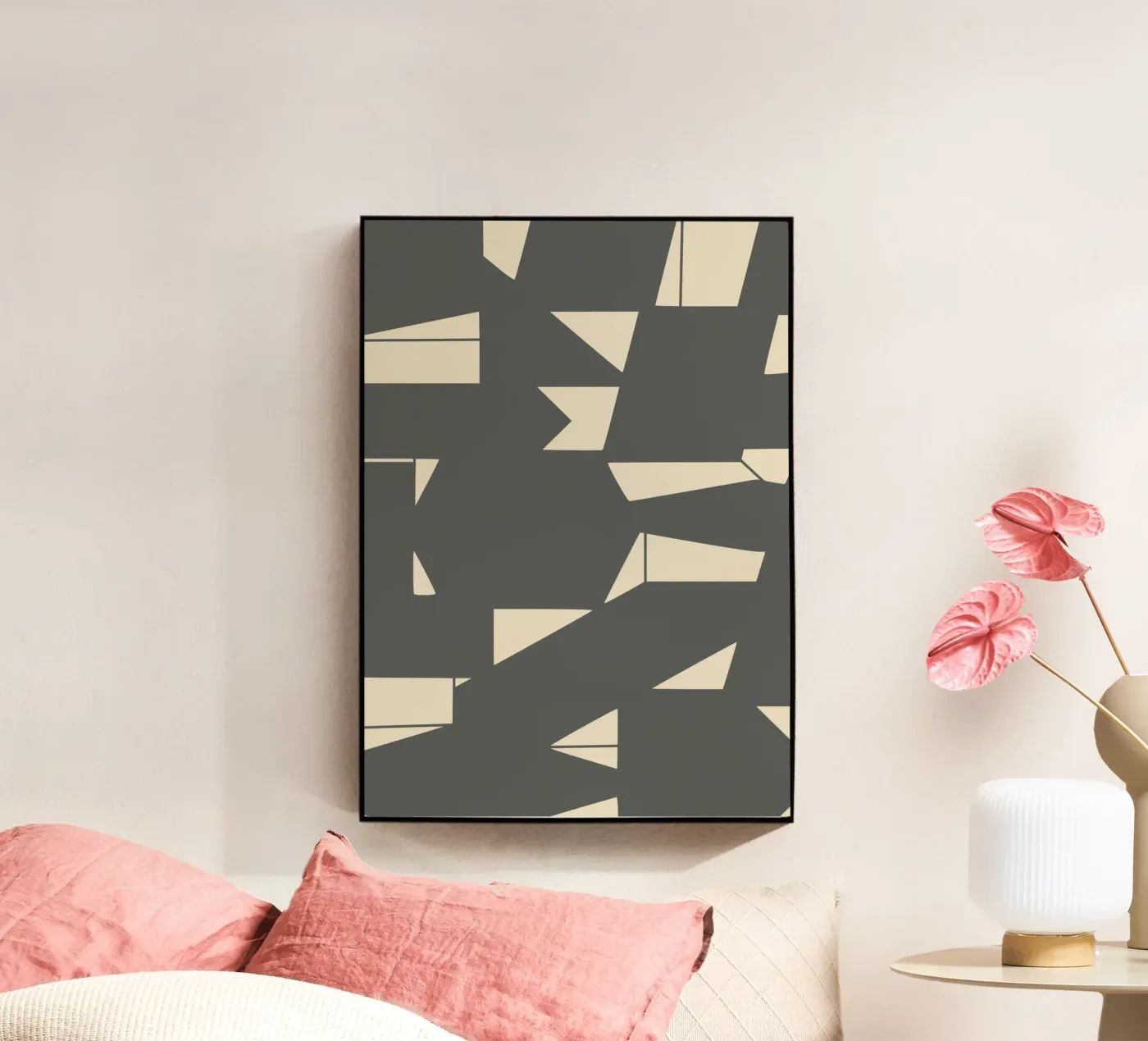 Grey and geometric Acryl-Glas von Little Dean